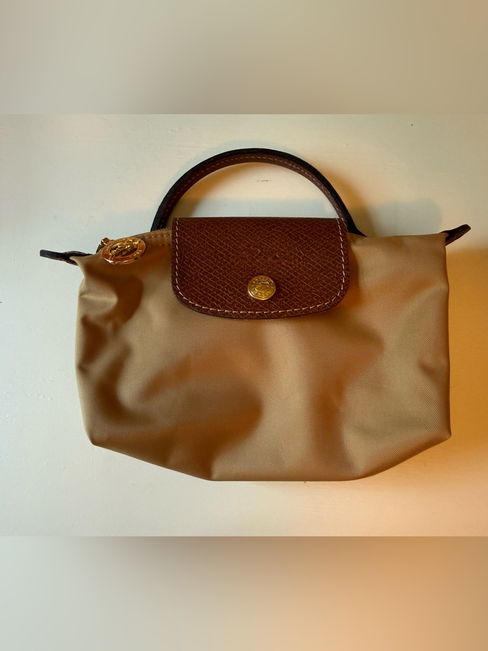 NWOT Longchamp Le Pliage Canvas Pochette